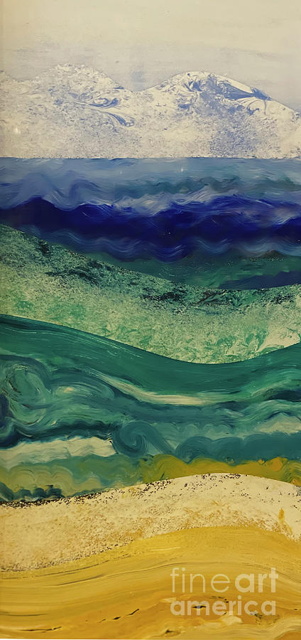 Glacier To The Sea Painting by Shelley Myers