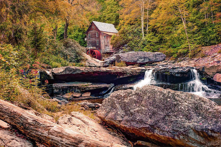 Glade Creek Grist Mill Deep In The Appalachian Mountains Photograph by Gregory Ballos