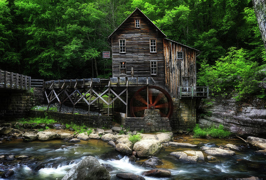 Glade Creek Grist Mill In Summer Photograph by Dan Sproul