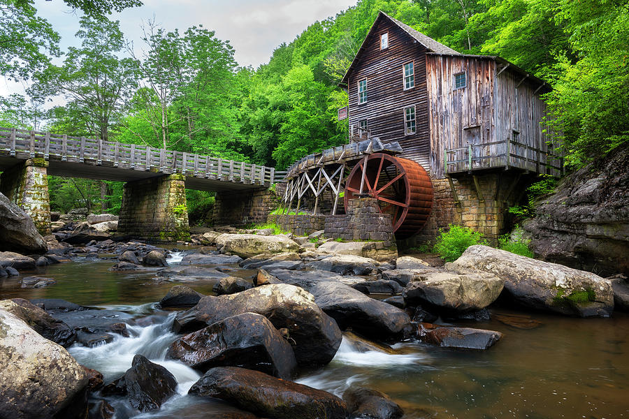 Glade Creek Grist Mill In Summer Photograph by Mark Papke