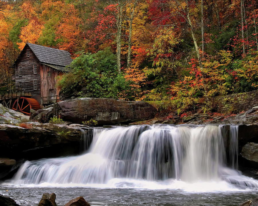 Glade Creek grist mill - Photo Photograph by Flees Photos