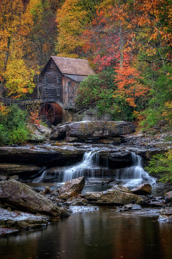 Fall Photograph - Glade Creek Grist Mill by Rick Berk