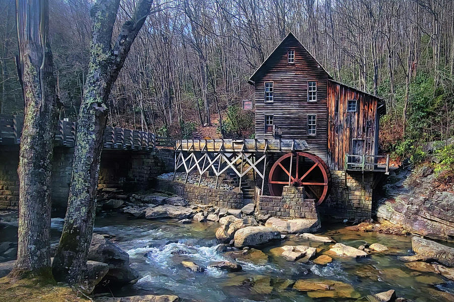 Landscape Photograph - Glade Creek Grist Mill by Suzanne Stout