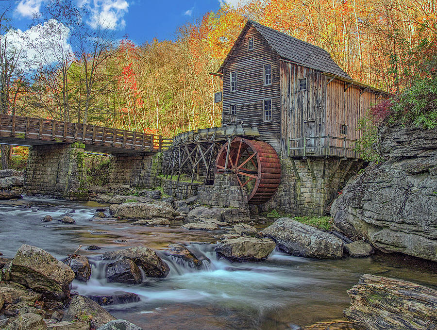 Fall Photograph - Glade Creek Mill II by Michael Griffiths