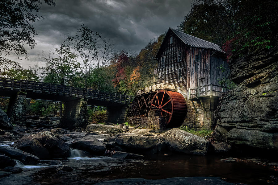 Glade Creek Mill in Autumn Dress Photograph by Norma Brandsberg
