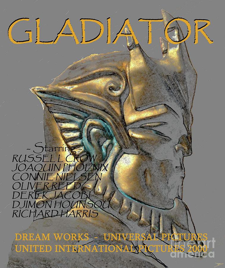 Gladiator Retro Movie Poster Mixed Media