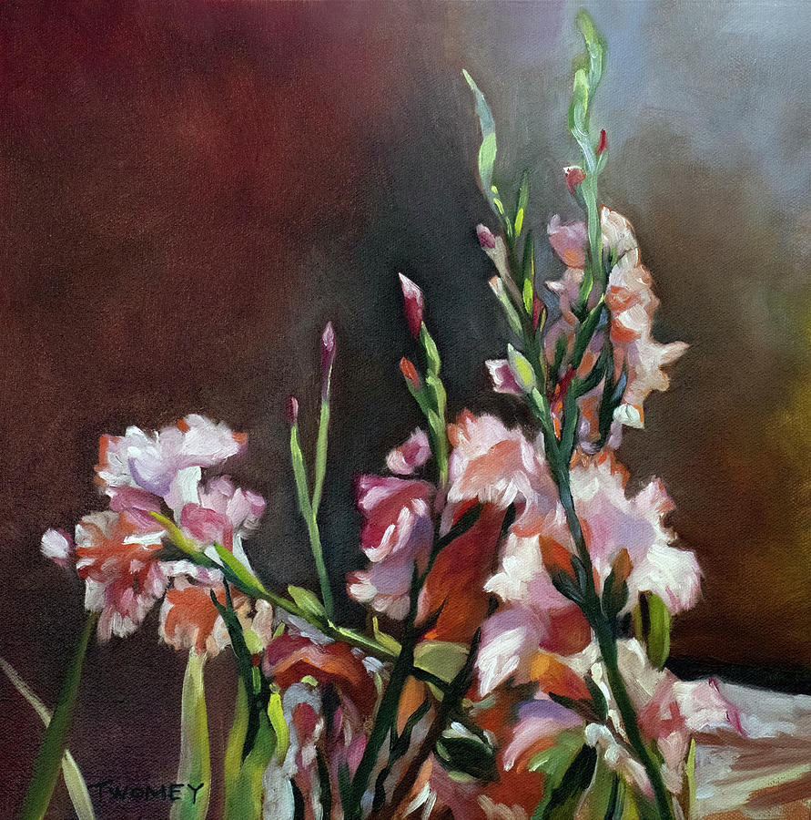 Gladiolus After The Storm Painting by Catherine Twomey