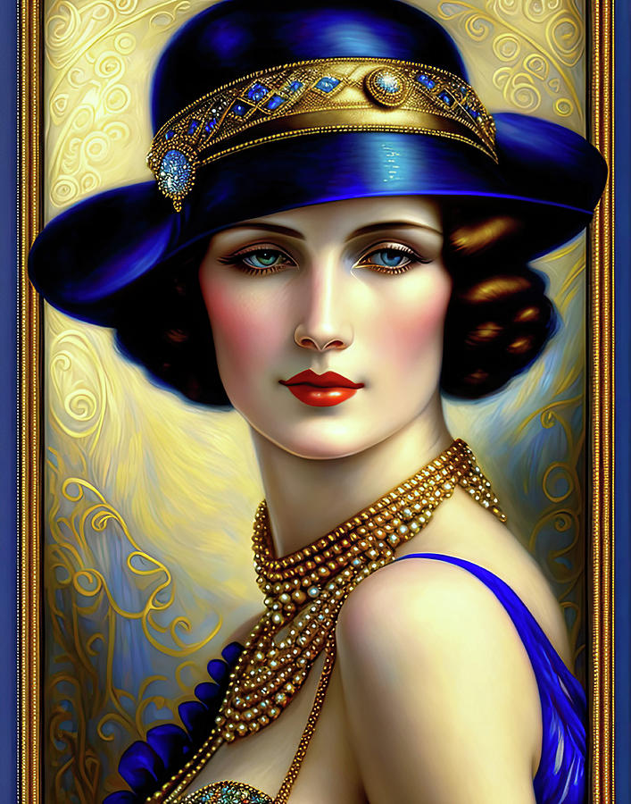 Glamour Girls Of The Twenties-Gloria Digital Art by HH Photography of Florida