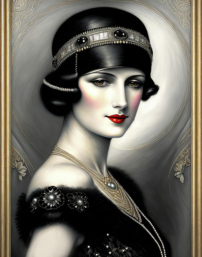 Glamour Girls Of The Twenties-Jean Digital Art by HH Photography of Florida