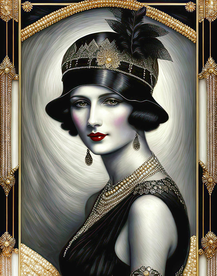 Glamour Girls Of The Twenties-Nora Digital Art by HH Photography of Florida