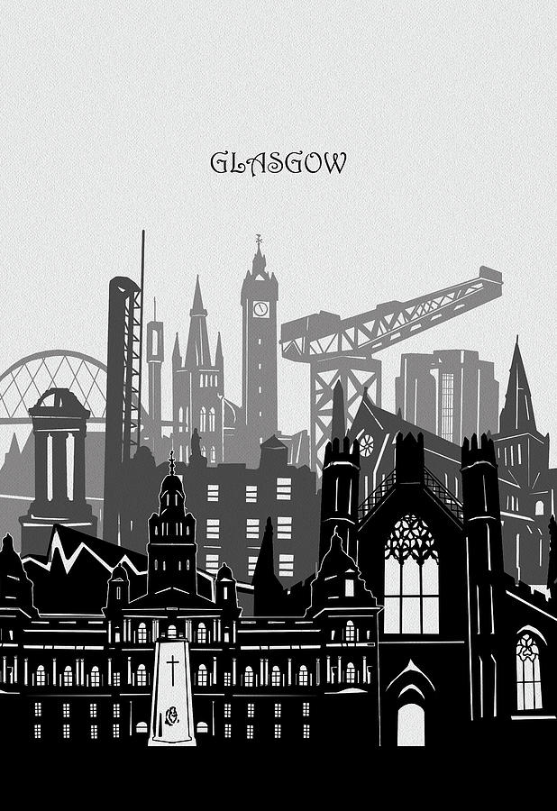 Glasgow Cityscape Digital Art