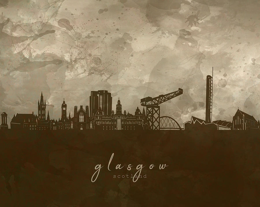 Glasgow Skyline Panorama 4 Digital Art