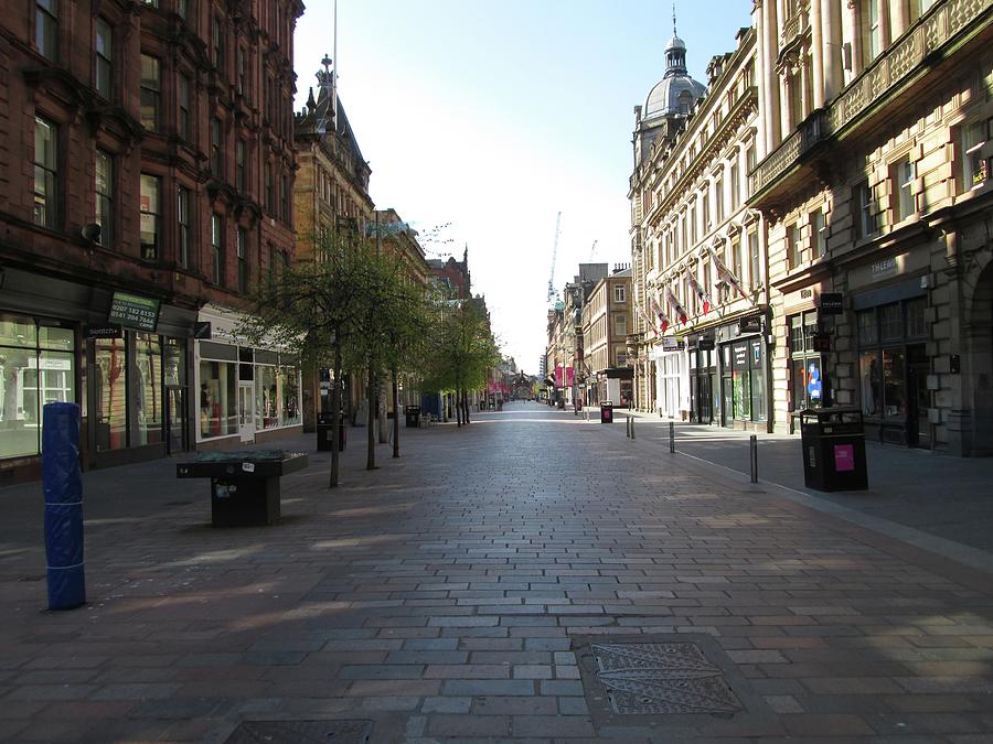 Glasgow street deserted Photograph by Martin Smith