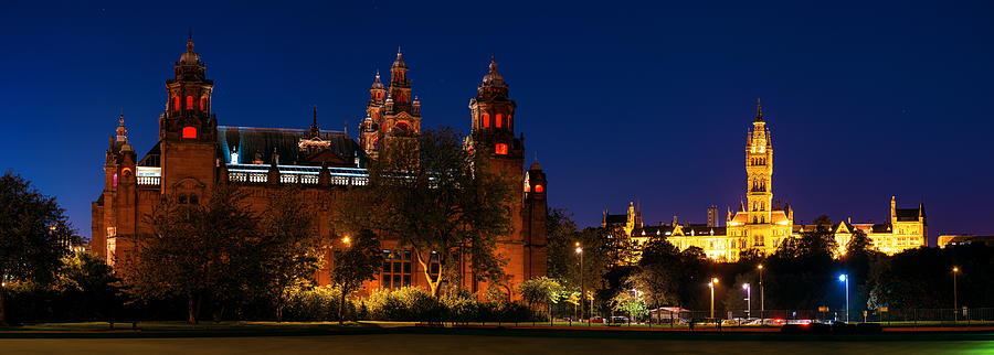 Glasgow University at night Photograph by Songquan Deng