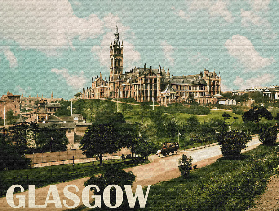 Landmark Photograph - Glasgow University by Long Shot