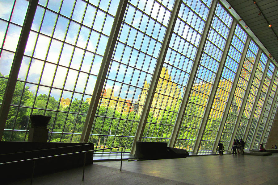 Glass Atrium Architecture Metropolitan Museum Photograph by Patrick Malon