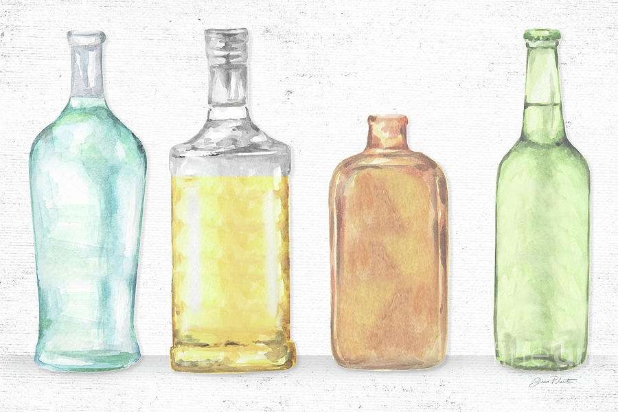 Glass Bottles A Painting by Jean Plout