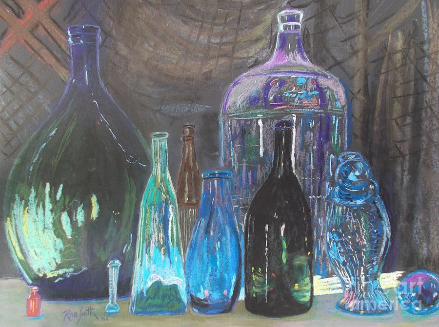 Glass Bottles -Tancook Pastel by Rae  Smith PAC