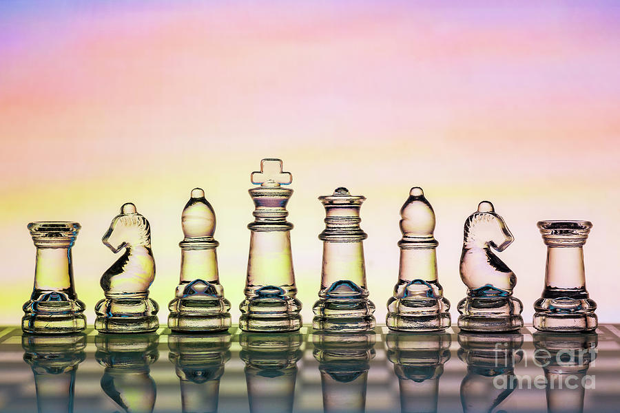 Glass chess on the chess board macro Photograph by Pablo Avanzini