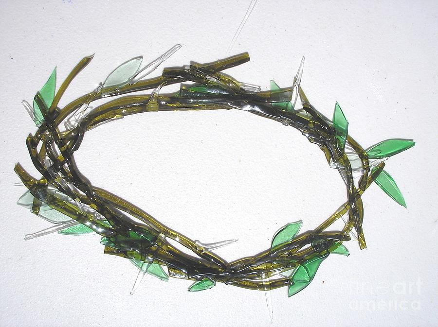 Glass Crown of Thorns V1 Glass Art by Karen Jane Jones
