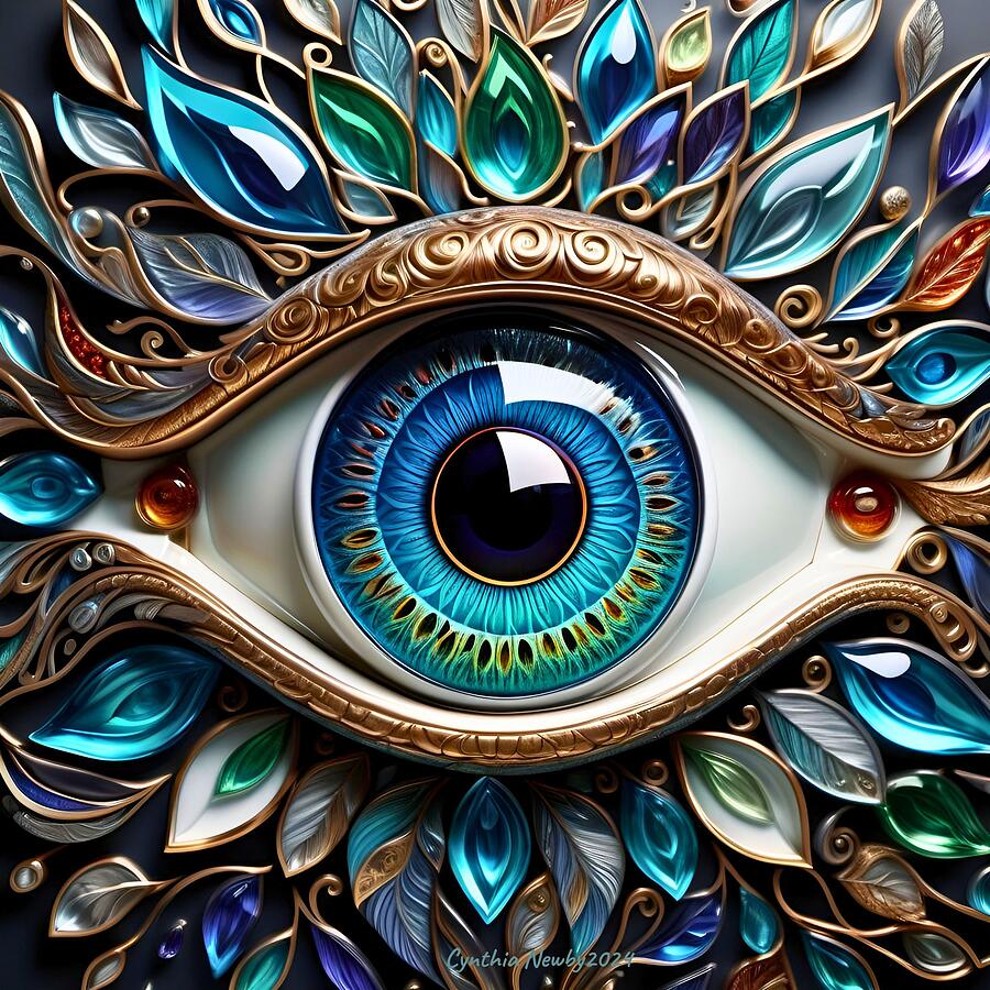 Glass Eye Art 20240301333p Digital Art by Cindys Creative Corner