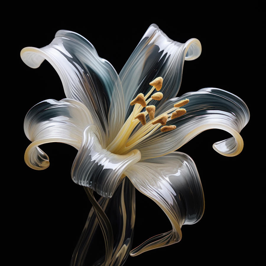 Glass Lily Digital Art by Imagine ART