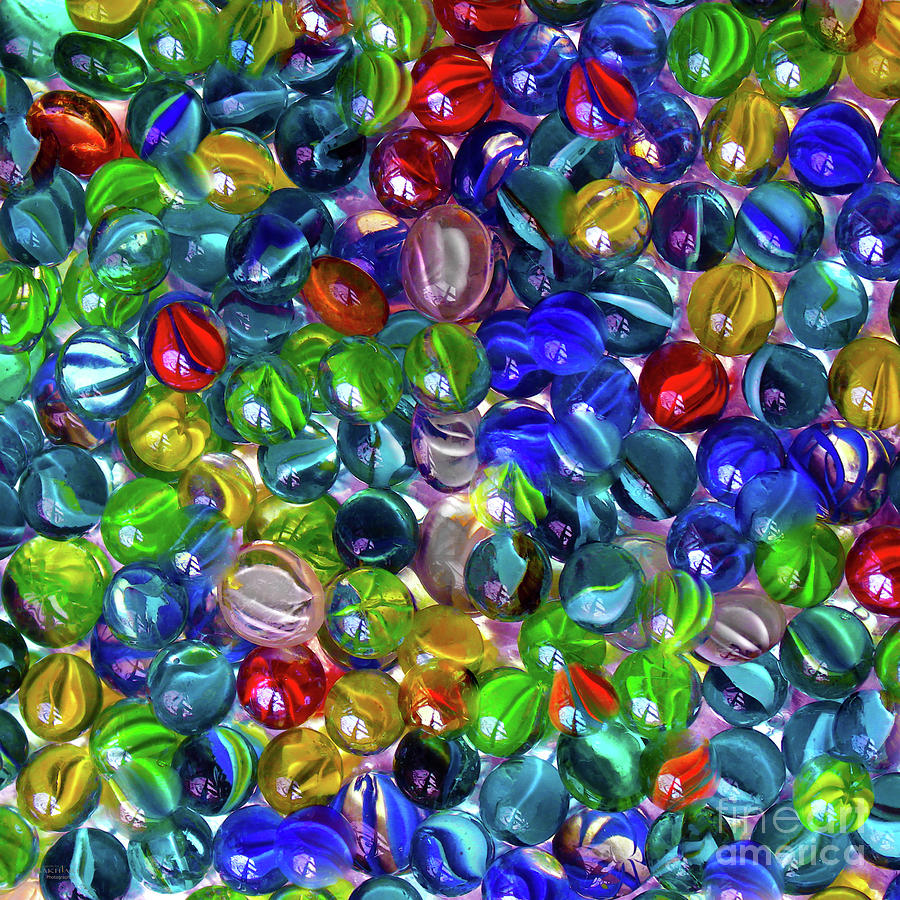 Glass Marble Colorful Photograph by Mehran Akhzari