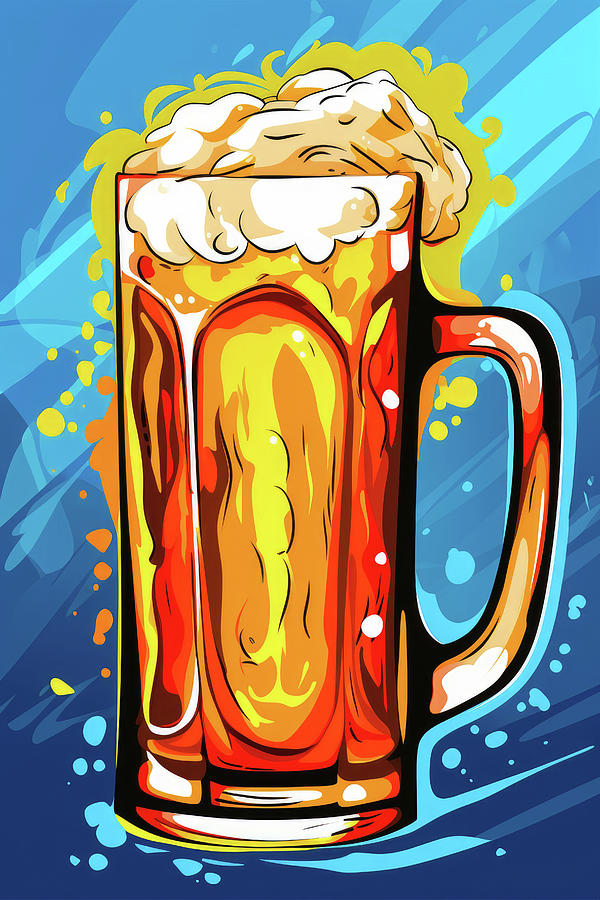 Glass of Beer 02 Digital Art by Matthias Hauser