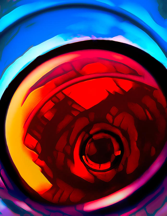Glass of Red Wine - Stylized Digital Art by Tatiana Travelways