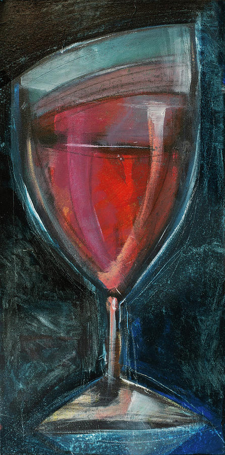 Glass of Red Wine Painting by Tim Nyberg