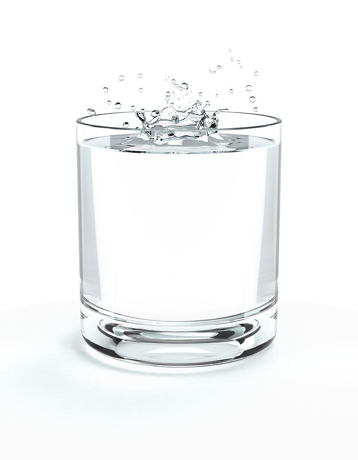 Glass of water with water splash on surface Photograph by I Like That One