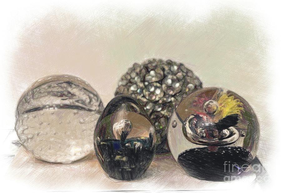 Glass Spheres Drawing By Juan Rosales Fine Art America 8002