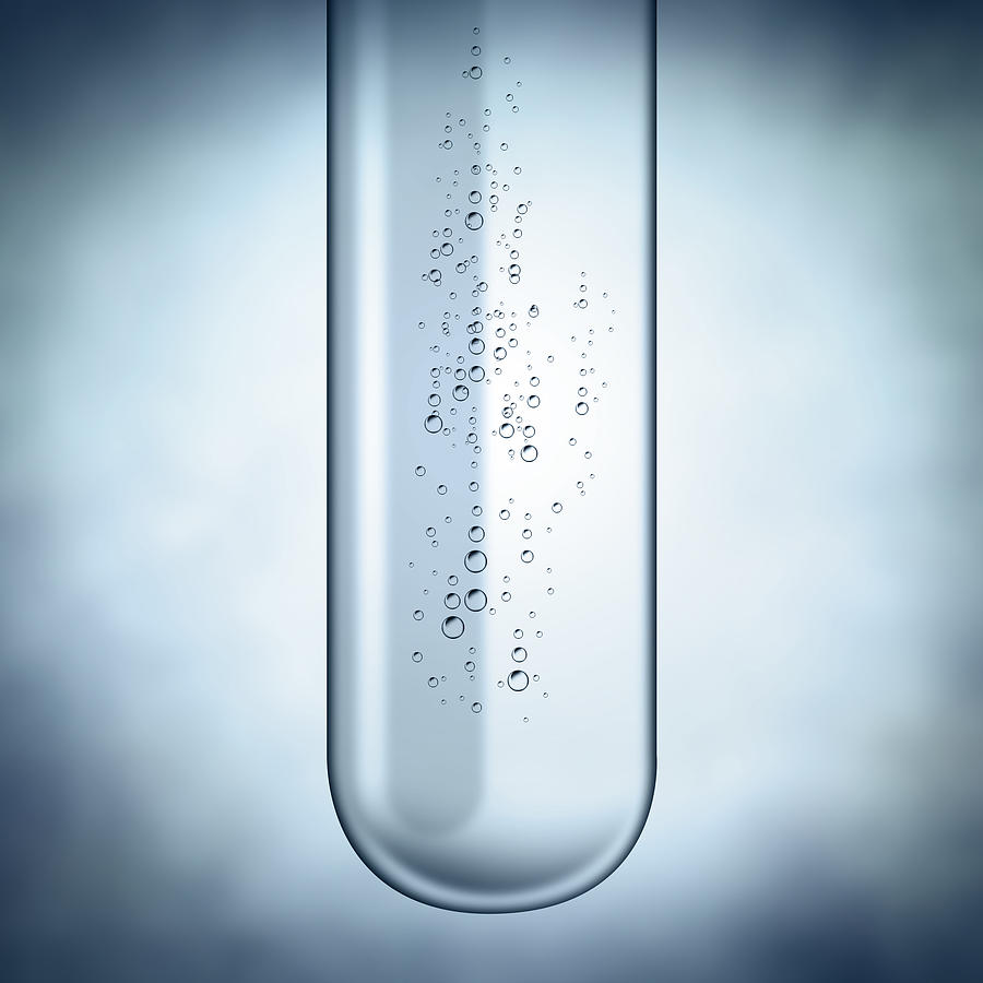 Glass test tube Photograph by Sean Gladwell