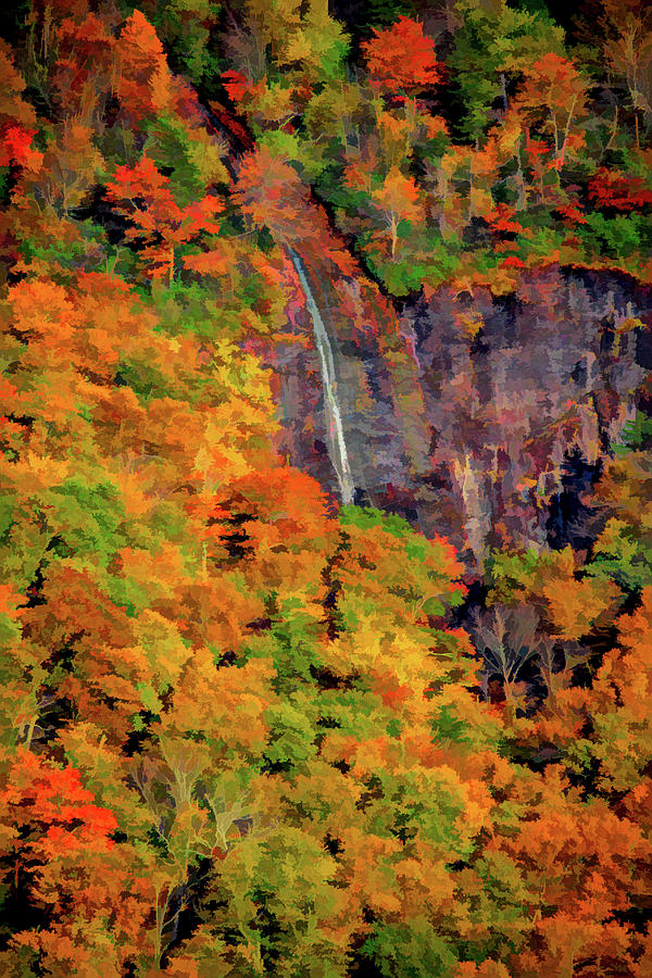 Glassmine Falls in October Photograph by John Haldane