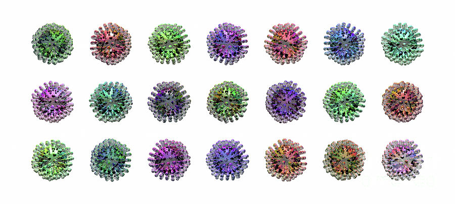 Glassy Coronavirus Particles Digital Art by Russell Kightley