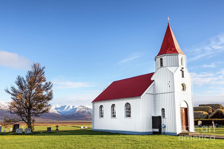 Glaumbaejarkirkja , the Glaumbaer Church, in Northern Iceland. T Photograph by Jane Rix