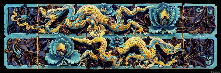 Glazed Dragon Tiles Photograph by Weston Westmoreland