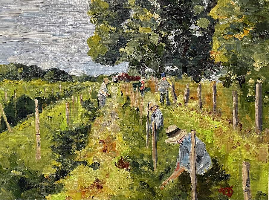 Landscape Painting - Gleaners by Jennifer Gorman-Strawbridge