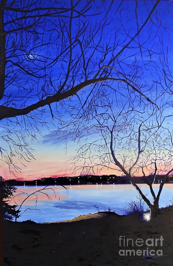 Gleenwood, Minnesota View Painting by Lisa Rose Musselwhite