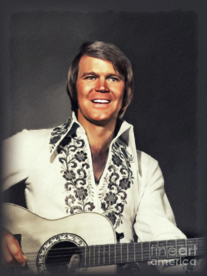 Music Painting - Glen Campbell, Music Legend by Esoterica Art Agency
