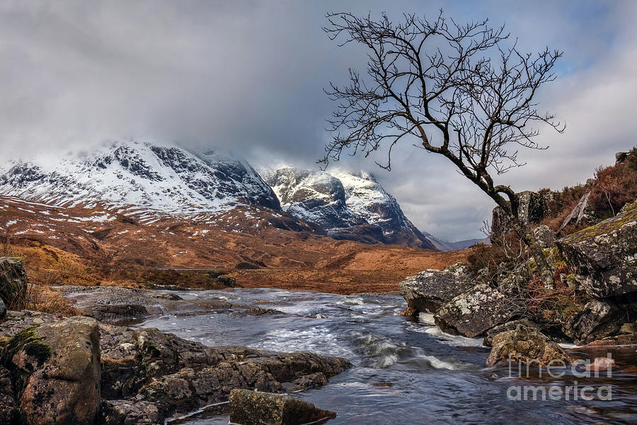 Glen Coe, Three Sisters View, Scotland. Photograph by Barbara Jones PhotosEcosse