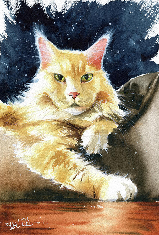 Glen Farclas Maine Coon Painting Painting by Dora Hathazi Mendes