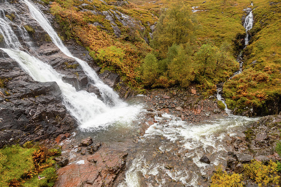 Glencoe Falls in Autumn 5 Photograph by Shirley Mitchell