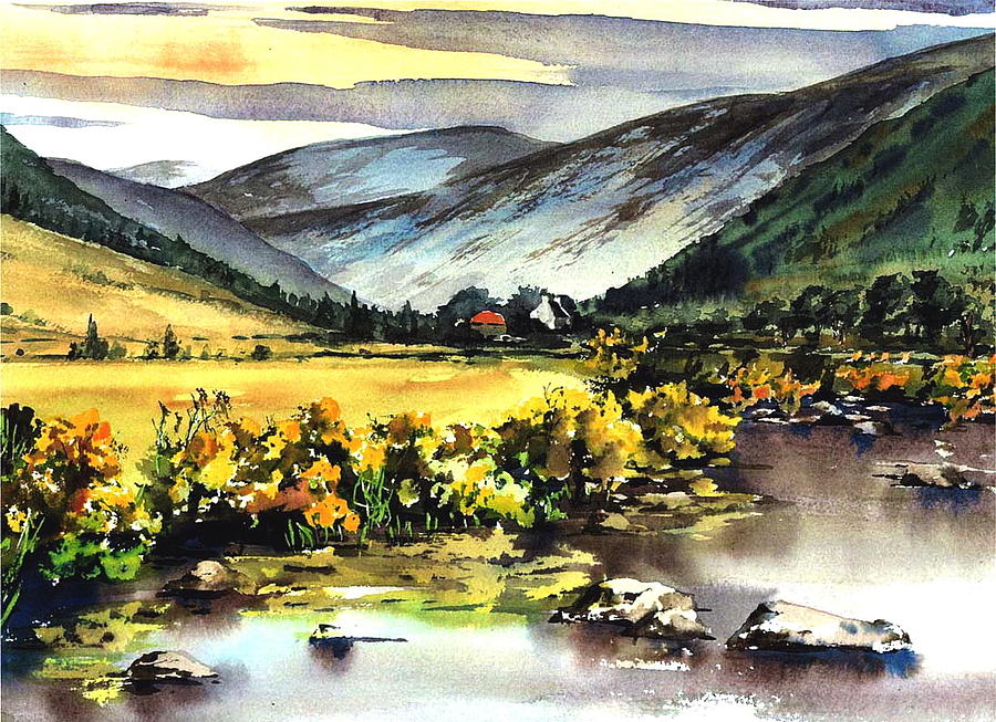 WK 9. Glenmalure Valley, Wicklow Painting by Val Byrne