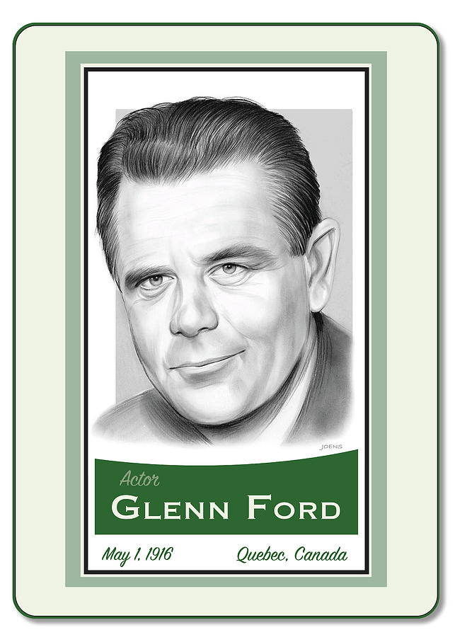 Glenn Ford Card Mixed Media by Greg Joens