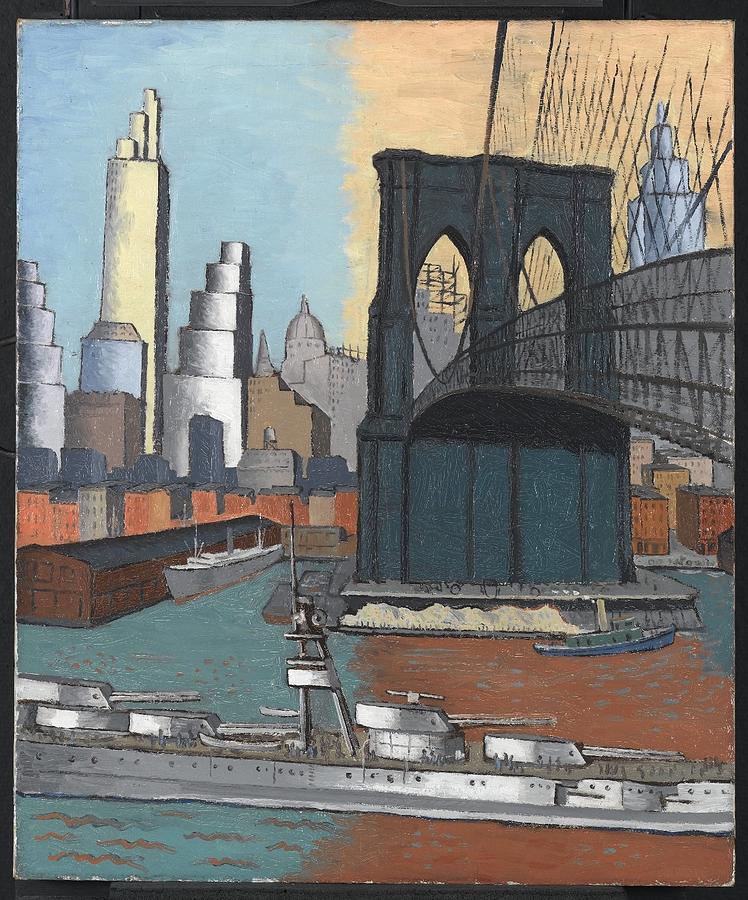 London Painting - Glenn O. Coleman American, 1884 1932. Bridge Tower, 1929. by Artistic Rifki