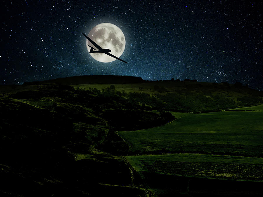 Gliding To The Moon Digital Art
