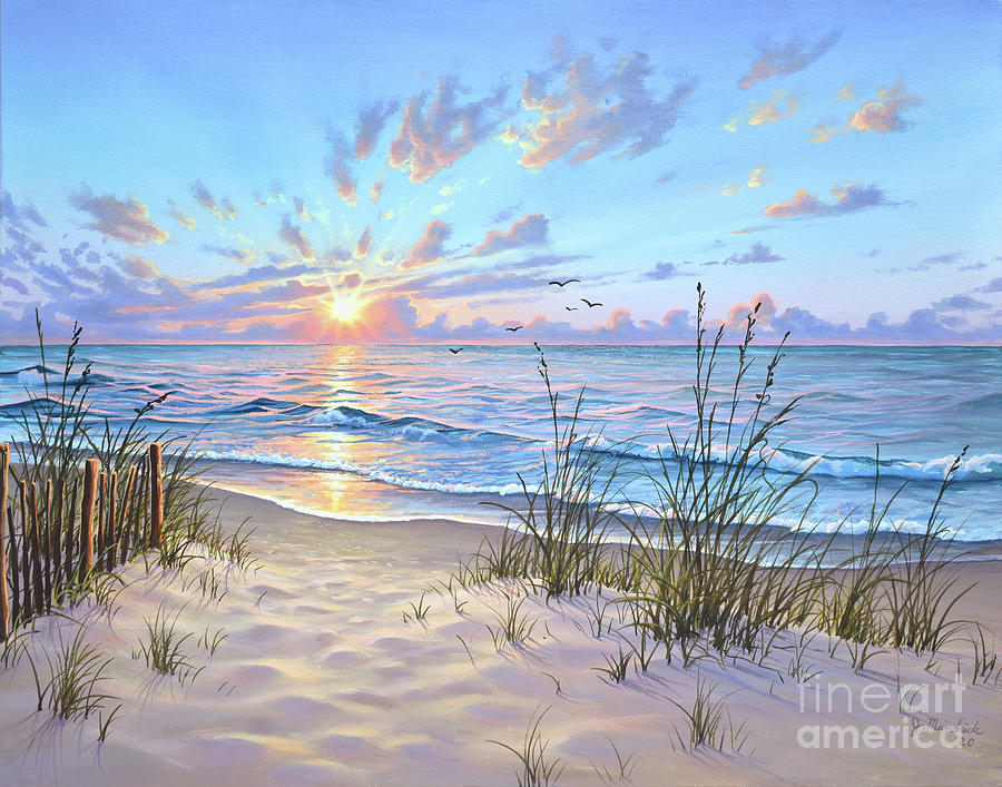 Glimmering Sea Painting by Joe Mandrick