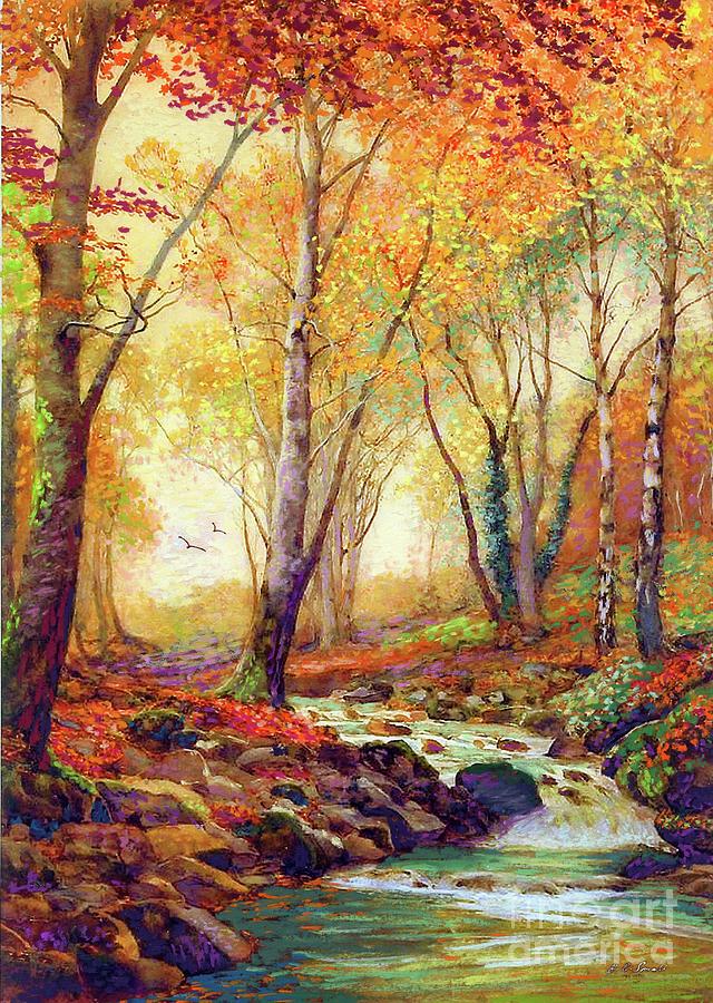 Landscape Painting - Glint of Gold by Jane Small Landscape Painting - Glint of Gold by Jane Small