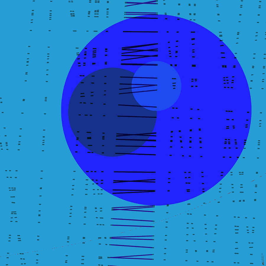 Glitch - Blues Digital Art by Ken Walker Glitch - Blues Digital Art by Ken Walker